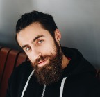 Stock photo of bearded man.